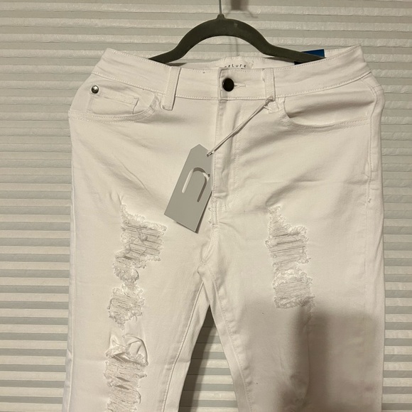 NWT Skinny High Rise Distressed White Jeans 29 - Picture 2 of 7